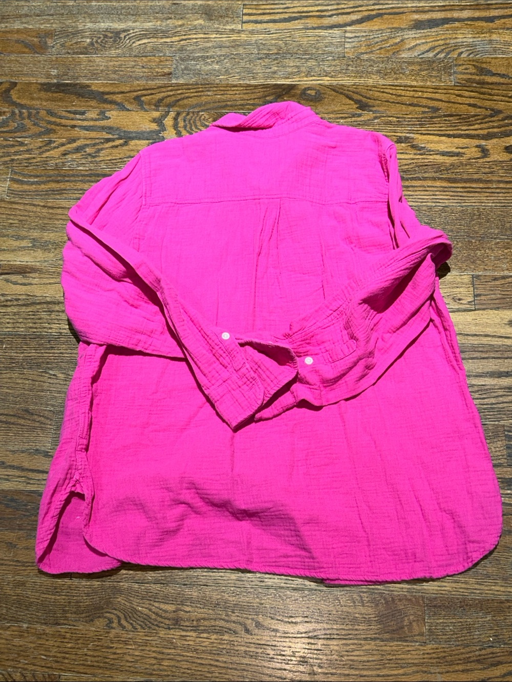 Bright Pink Button-Up Shirt - Picture 4 of 4